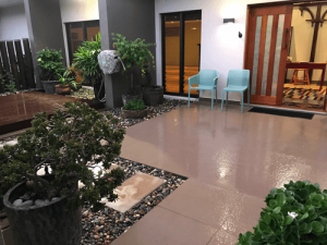 Outside area of ashtanga yoga shala studio in sunnybank