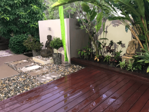 Outside patio of ashtanga yoga shala studio in sunnybank